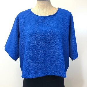 5/$20 Alice HOPE‎ blue pebbled blouse